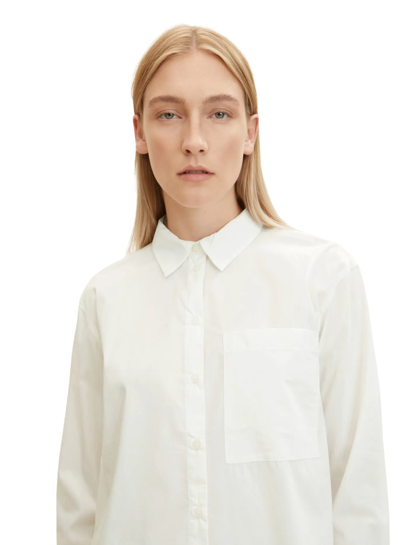 Loose Fit Bluse mit Brusttasche