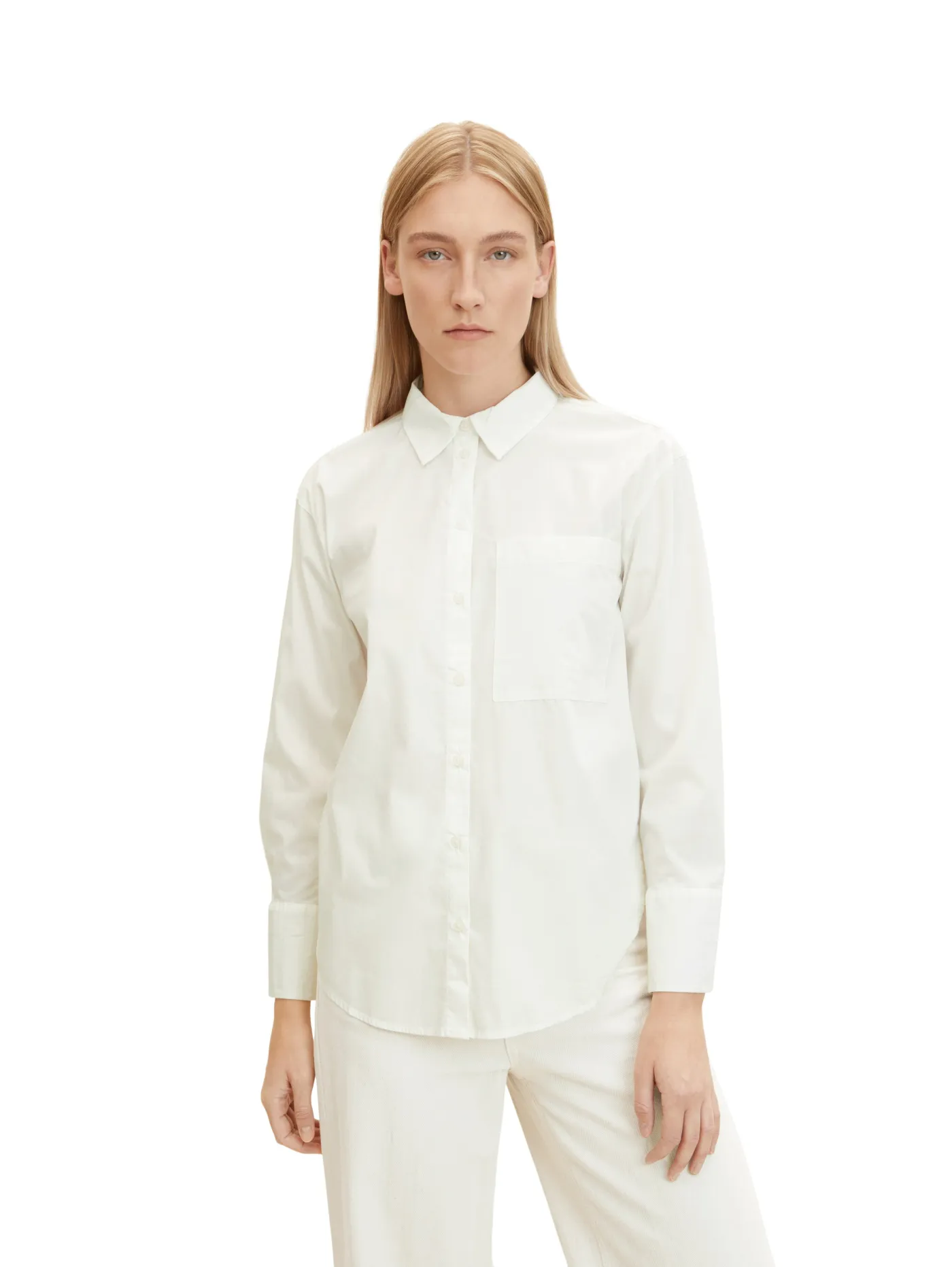 Loose Fit Bluse mit Brusttasche