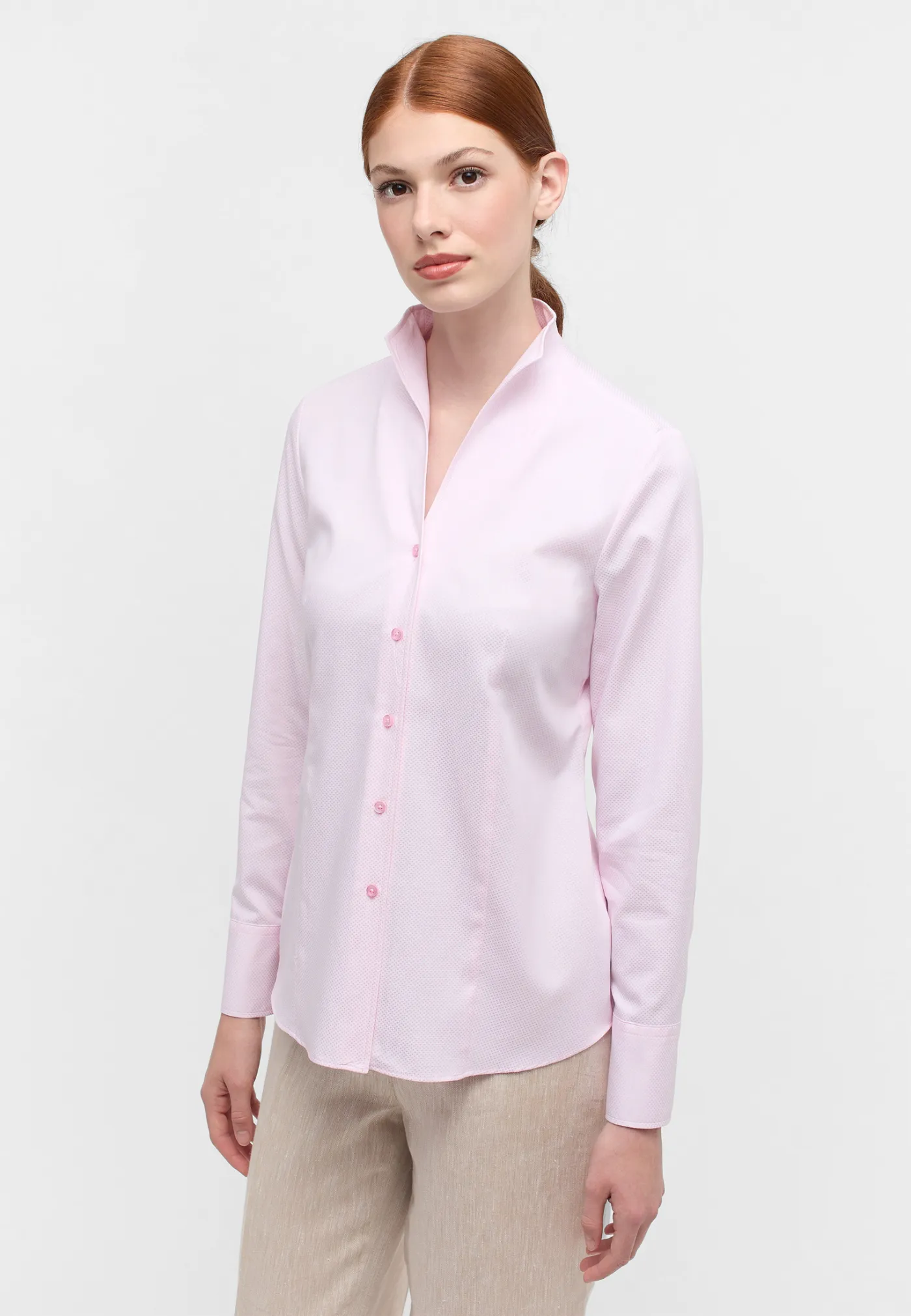 Bluse Jacquard Langarm