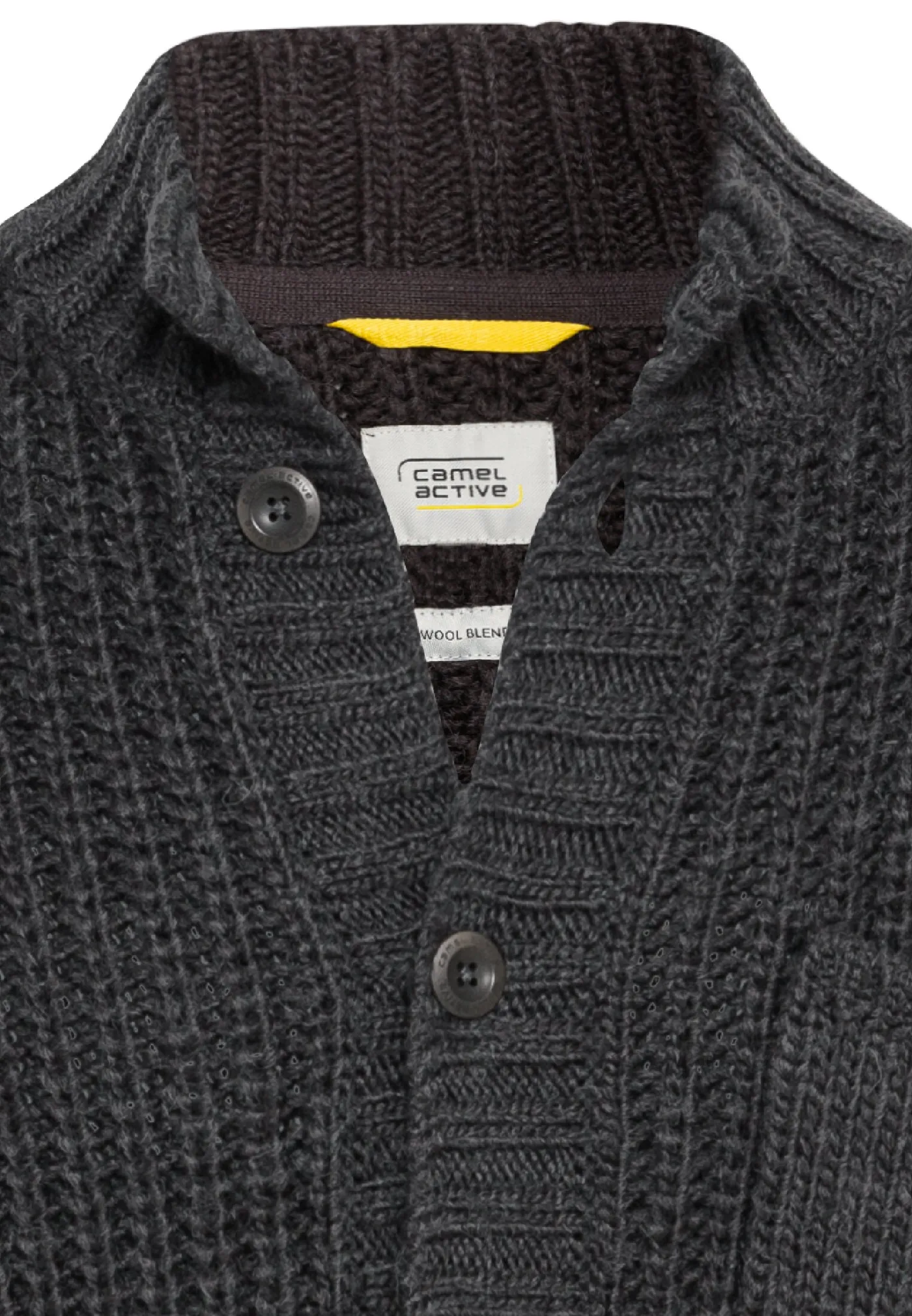 Strickjacke mit Stehkragen